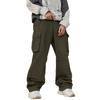 Retro Big Pocket Paratrooper Overalls Men's Fashion Straight New Loose Micro-horn Casual Pants