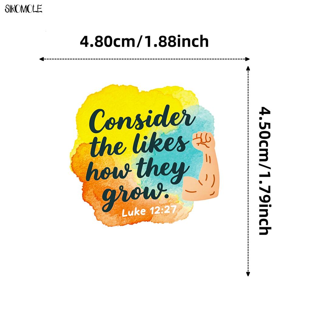 103056Pcs Bible Inspirational Colored Text Stickers Aesthetic Diy Scrapbook Laptop Stationary Suitcase Decals Graffiti Sticker