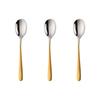 Two Teaspoons, One Coffee Spoon, and One Dessert Spoon, Made from 18-8 Stainless Steel with a Titanium Finish, Lightweight and Stylish Design, Dishwas