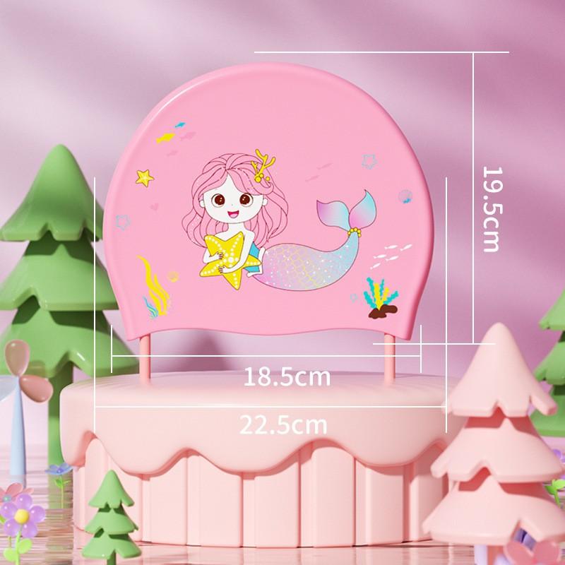

Children s Silicone Swimming Cap Is Waterproof Non-slip Comfortable Unrestrained. Lovely Mermaid Students Are Fashionable Foreign