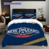 New Orleans Basketball Spirit Three-piece set(1 * duvet cover + 2 * pillowcase, without core)Soft and comfortable Christmas birthday gift