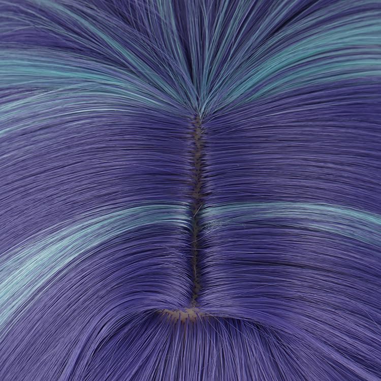 Akane Kurokawa Cosplay Costume Accessory with Perfect for Comiket Cultural and School Festivals Wig, Purple, Short, Heat-Resistant, Net, Halloween,