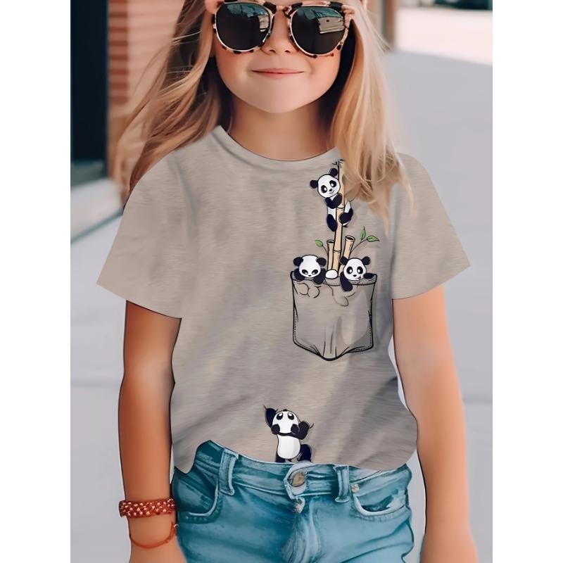 

Детская одежда Футболка для девочек с коротким рукавом и принтом милых животных 3D Летняя детская одежда Модная футболка с круглым вырезом Футболка для мальчиков Топы 130