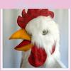 Maschera di Pollo Divertente in Lattice con Copricapo in Peluche per Halloween, Cosplay e Feste in Costume