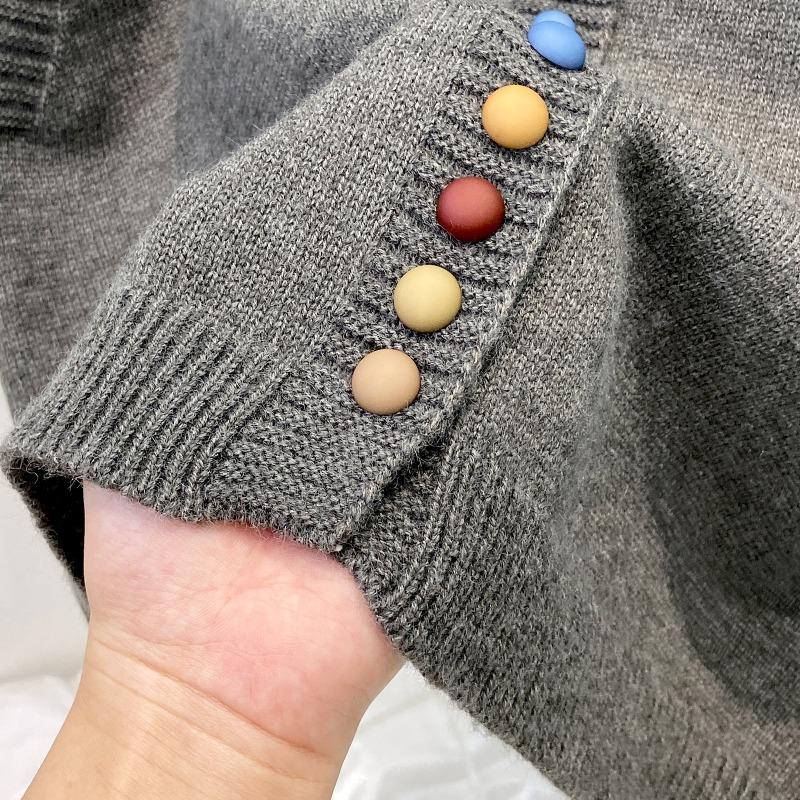 Fashion Elegant Loose Sleeveless Knitted Cardigan Sweater Vest Women 2025 Autumn Winter Casual Buttons Waistcoat Simple Solid Color Tops Clothing