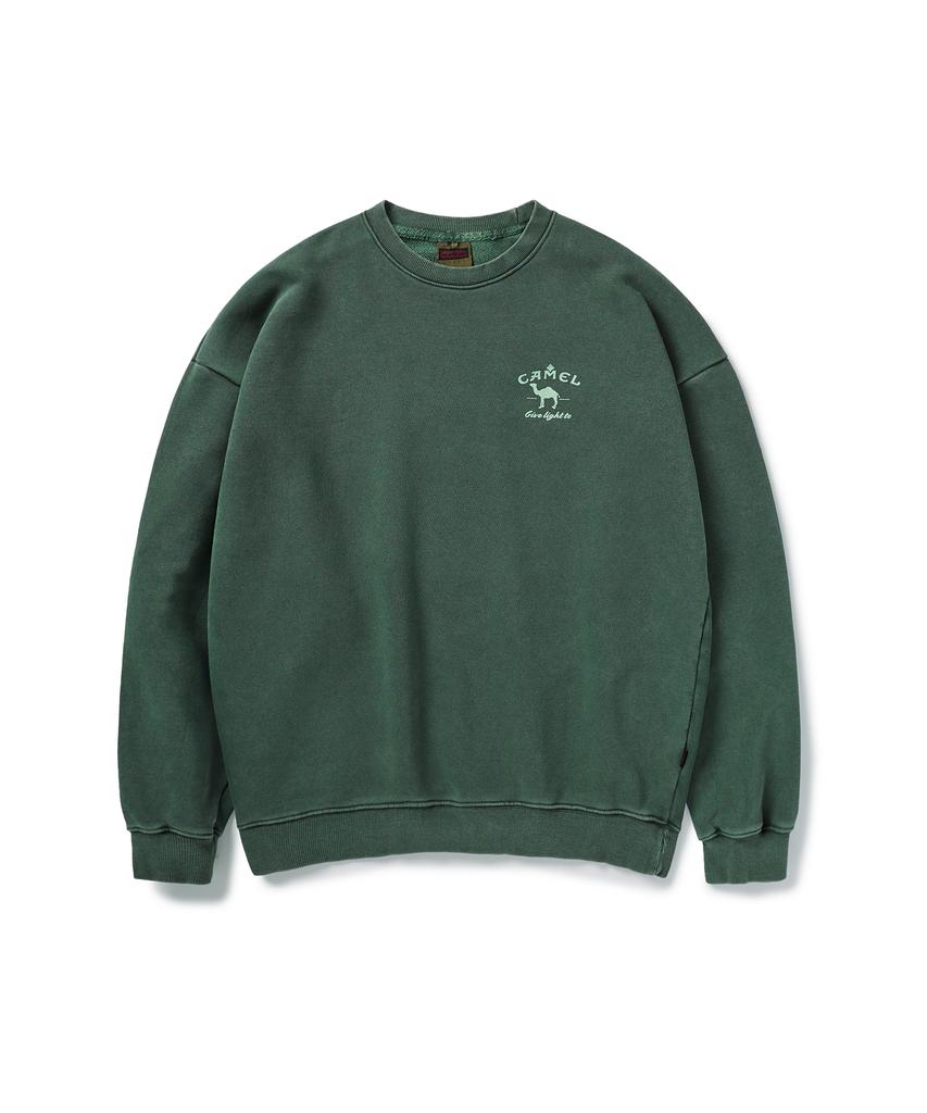 Peullukeu Camel Pigment Sweatshirt Blue Green Fmt756