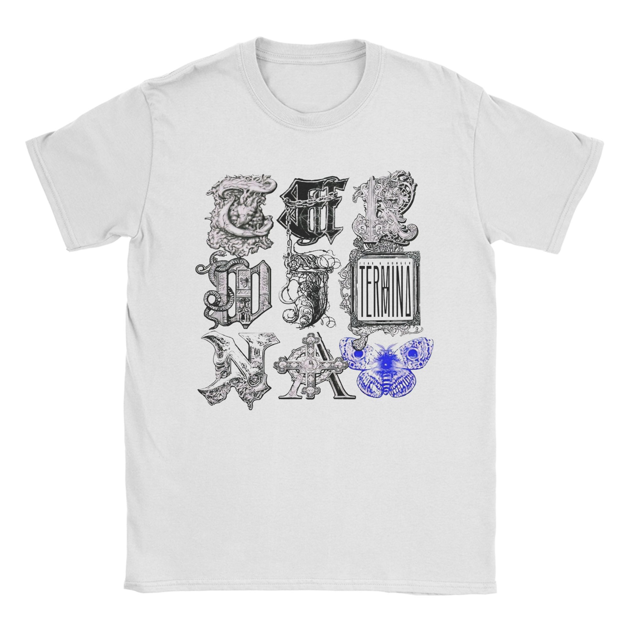 

Harajuku Fear and Hunger Termina Daan T Shirt Men s Crewneck Short Sleeve Clothes Cotton Summer TopsTops S