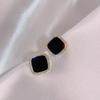 New fashion stud earrings women's personality fashion simple black earrings niche design temperament earrings