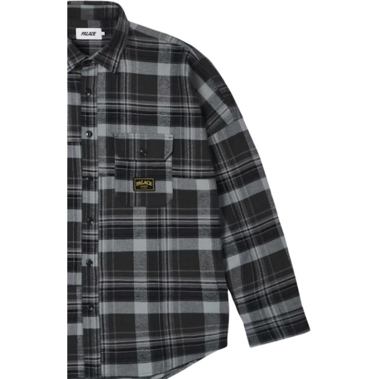 Palace Lumber Yak Patch Overshirt Black Unisex Tops P29SHT025