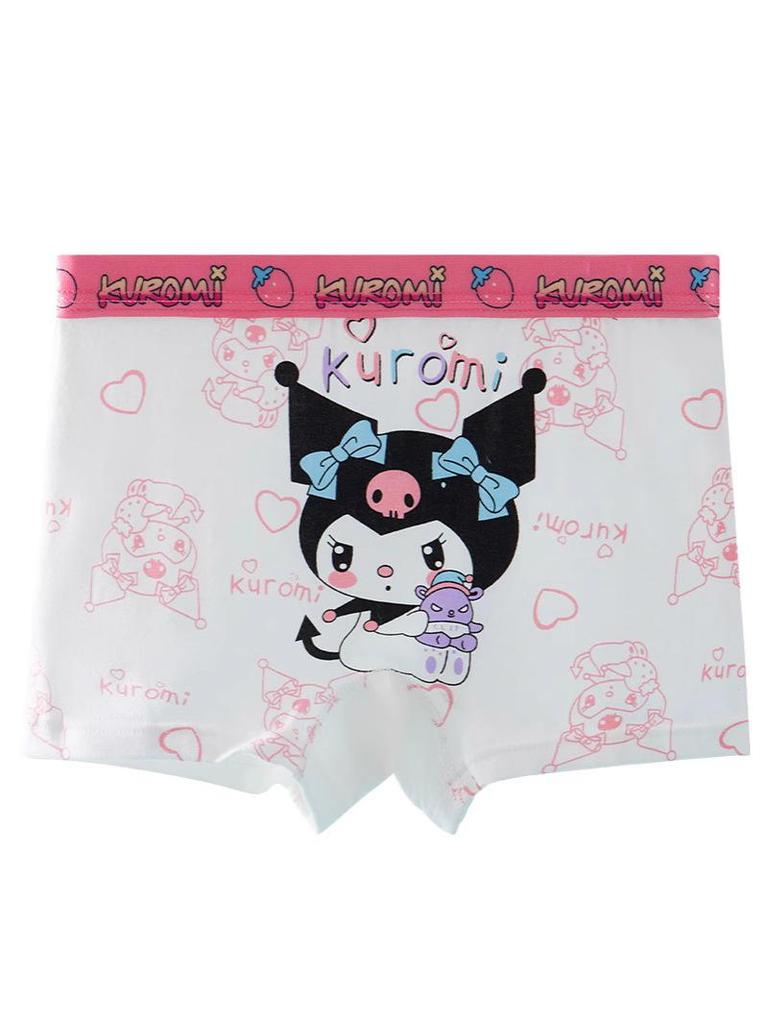 Pure Cotton Cartoon Boxer Briefs for Girls - Toddler to Pre-Teen Sizes