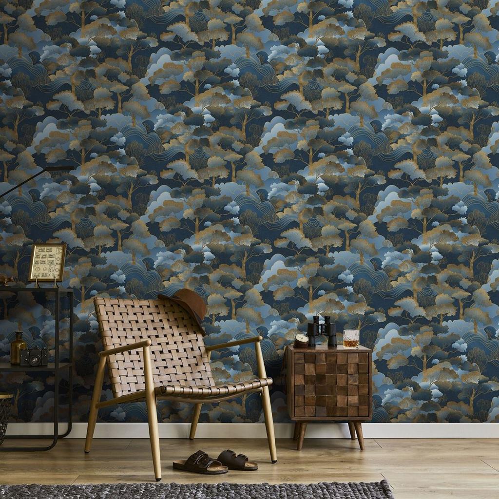 Elle Decoration Golden Grove Vinyl Strukturierte Tapete