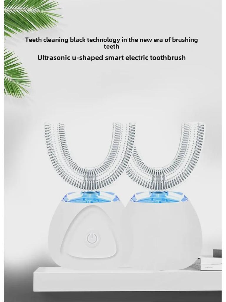2020 Akumulatorowa Szczoteczka Soniczna w Kształcie U - Wodoodporna, Wybielająca, Przenośna