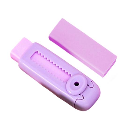 Push-Pull Retractable Eraser for Students Artists Clean Erasing Low Dust Refillable Eraser Cute School Supplies for Kids