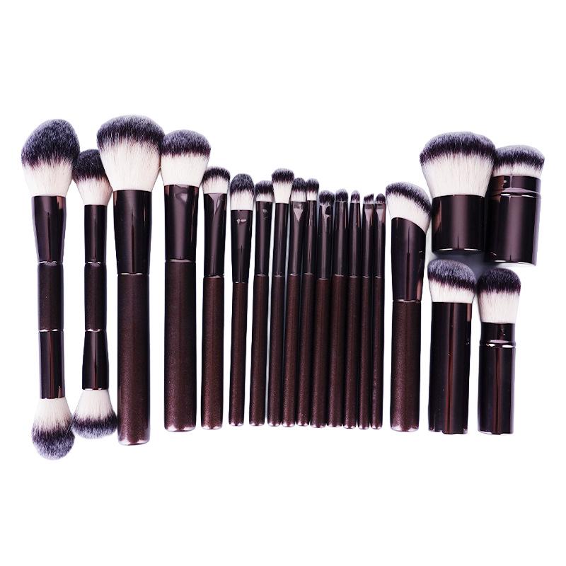 20-Piece Makeup Brush Set: Powder, Blush, Foundation, Eyeshadow, Concealer, Lip Brushes