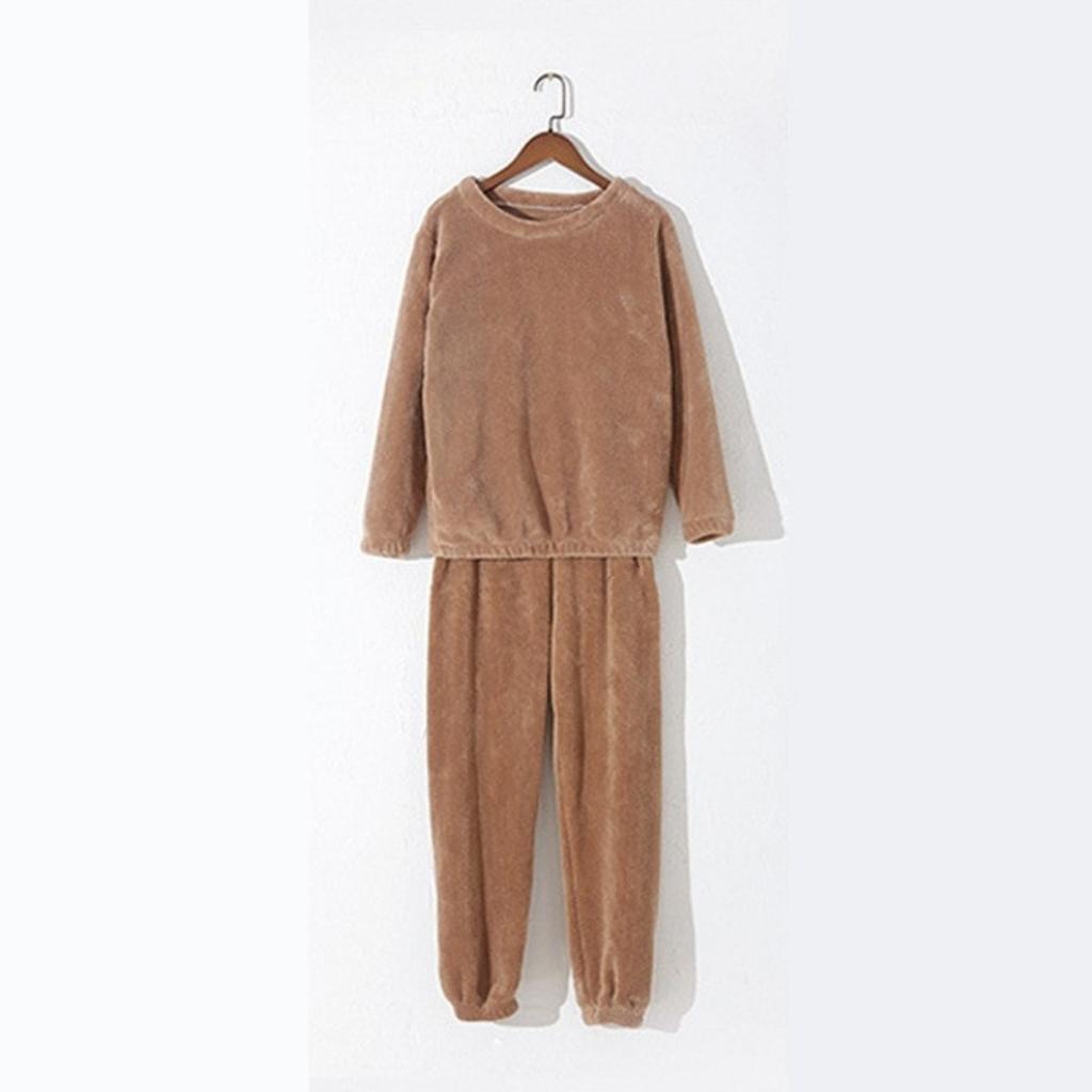 Autumn and Winter Coral Fleece Pajamas for Women, Thick and Warm Flannel Long Home Wear, Fashionable Plus Size Cardigan Set