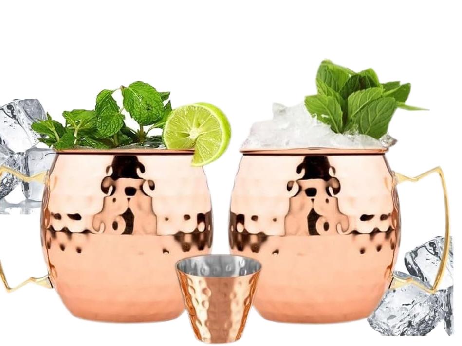 Stainless Steel Wine Cups 500ml Hammered Moscow Mule Mug Moscow Mule Cup Beverage Drinking Cup Beer Mug