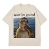 Unisexs Funny Thinking Monkey Meme Tshirt Casual Graphics Unisex Cotton Tee Loose Short Sleeve Tops Streetwear Unisex Allseason