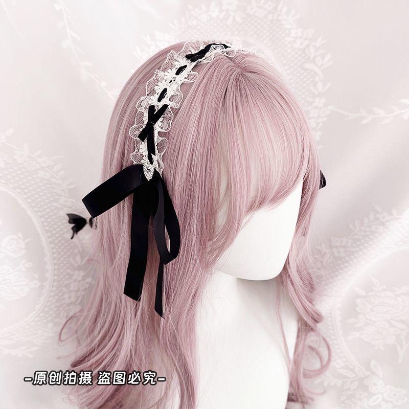 Lolita cosplay y2k accessories headband lace bow hair accessories and headwear Headband hair bands kawaii for hair