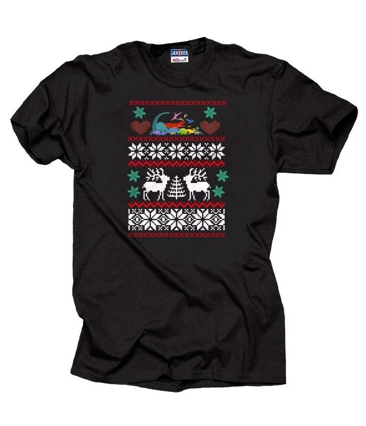 Christmas TShirt Dinosaur Love TShirt Ugly Christmas Sweater Tee Shirt S