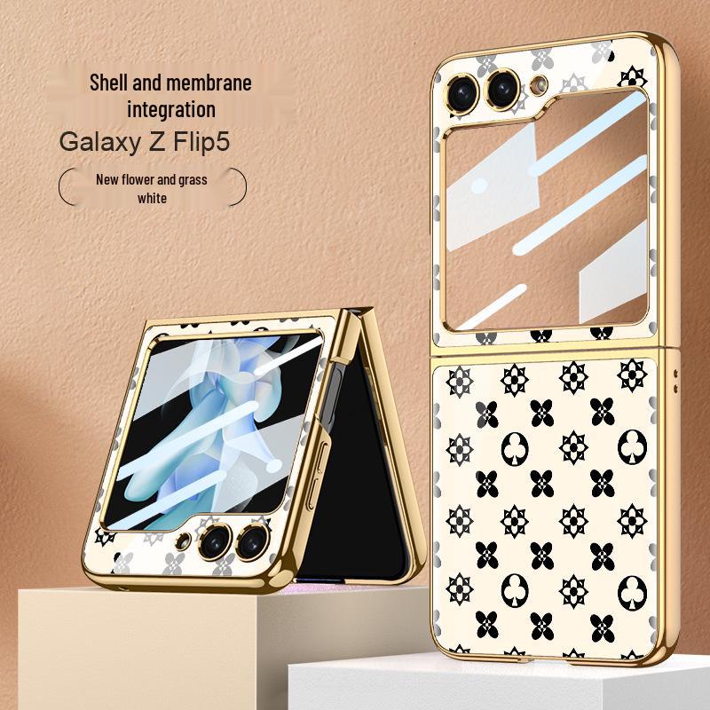 Samsung Z Flip5 Foldable Heart Design Screen Protection Case