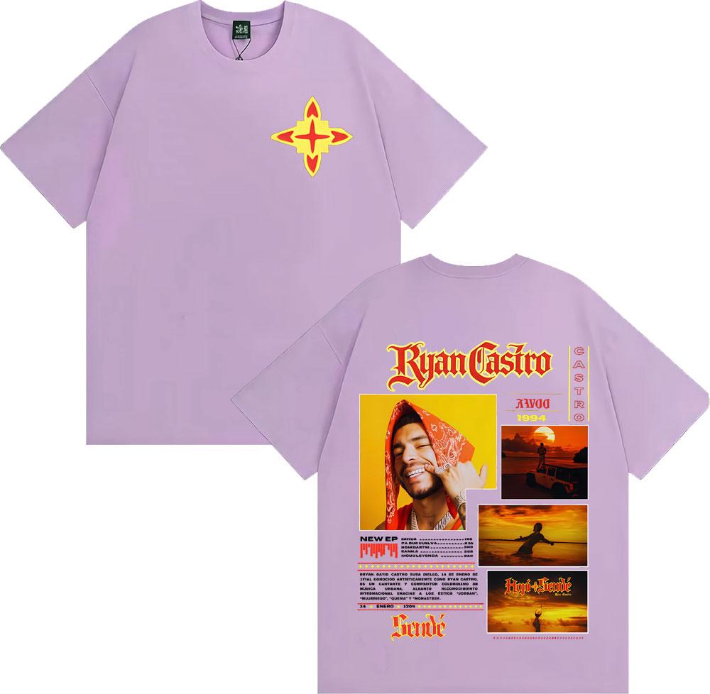 Rapper Ryan Castro Sende Album Tour 2026 Graphic New Hot Sale Tshirt Unisex Women Fashion Oversized Tshirts Short Sleeve T Shirts