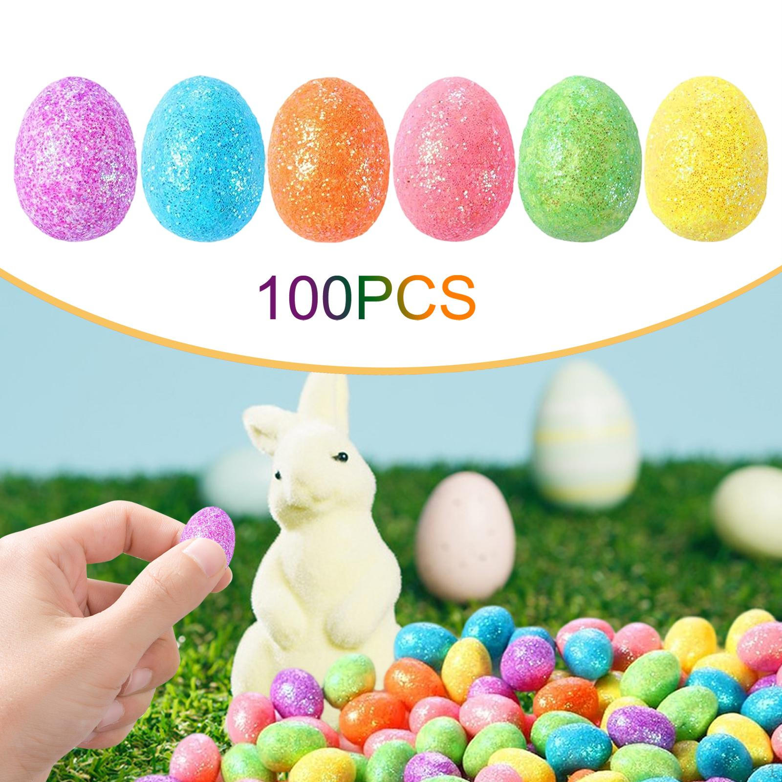 

100Pcs Foam Easter Eggs Artificial Egg Decor 3cm Party Favors Spring Decoration for