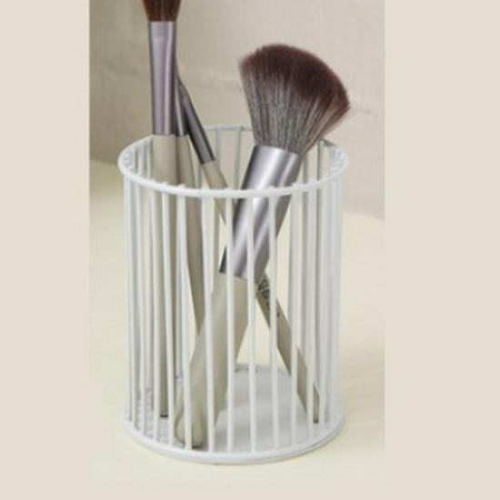 Multi-Function Iron Pen & Makeup Brush Holder - Desktop Storage Basket