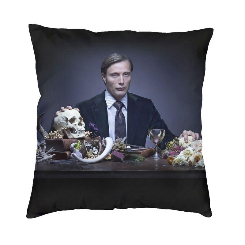 

Mads Mikkelsen Hannibal TV Series Nordic Throw Pillow Covers Decoration Cushions for Sofa D Printing Custom Pillows 30cmx30cm