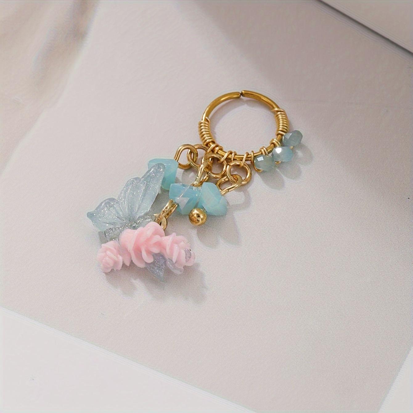 

1 шт., кольцо в нос в виде бабочки в стиле богемы, зажим для носа с кристаллами и бусинами из нержавеющей стали, не требующий пирсинга, подходит для отпуска, праздника, свидания, подарка для женщин F