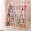 Wooden Jewelry Stand Log Bracelet Display Organizer with Removable Rod Visible Jewelry Showcase Rack