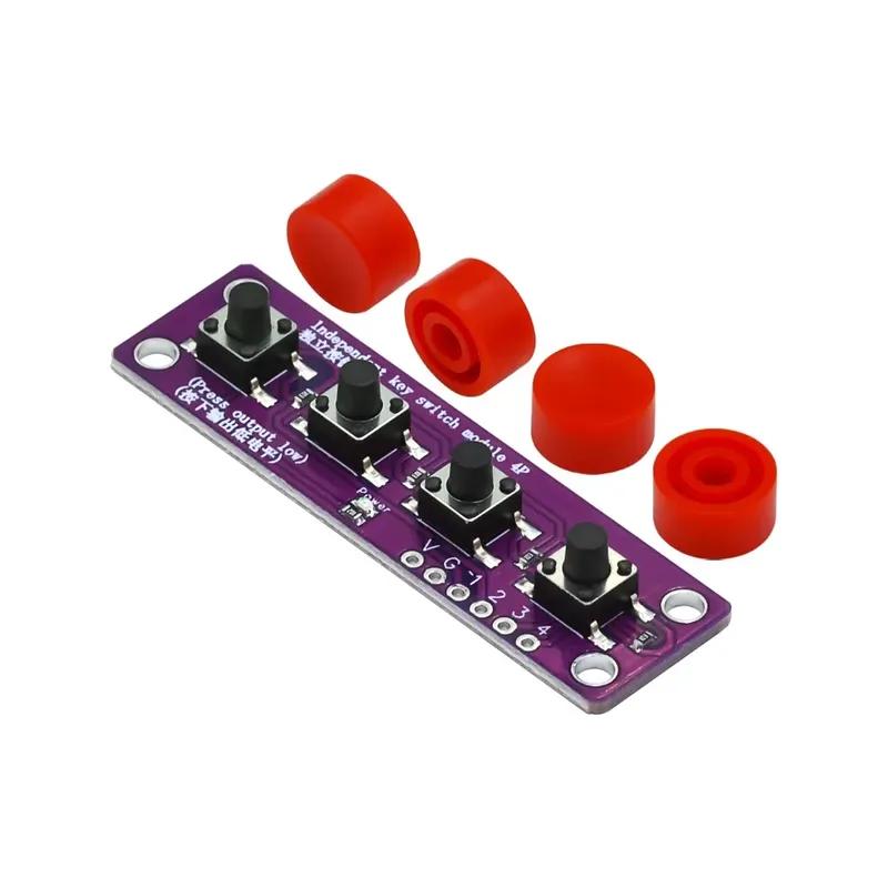 Touch four button switch module compatible with Arduino development board sensor Raspberry PI 51 MCU suite