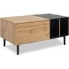 Coffee Table - LONA - Rectangular - Artisan Oak / Black - 100 X 46.5 X 55 Cm