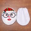 Christmas Toilet Lid Cover Non-Slip Rug Santa Claus Snowman Pattern New Year Xmas Atmosphere Decoration Bathroom Accessories