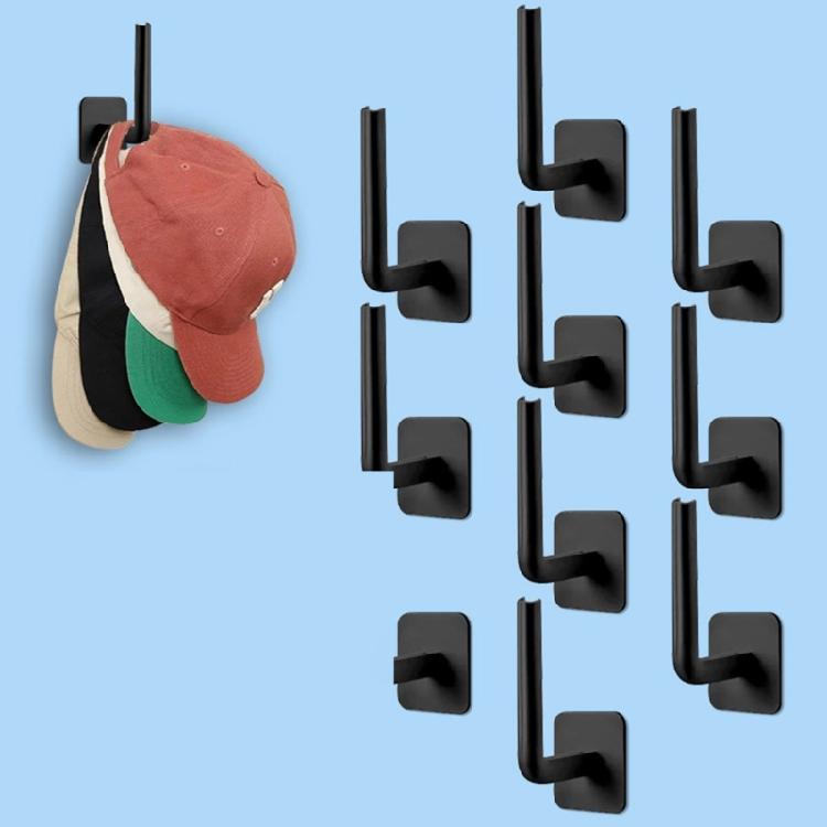 Wall Mounted Cloth Hanger Hat Racks Plastic L Shape Hat Hangers Baseball Caps Rack Hat Holder for Wall Closet Door