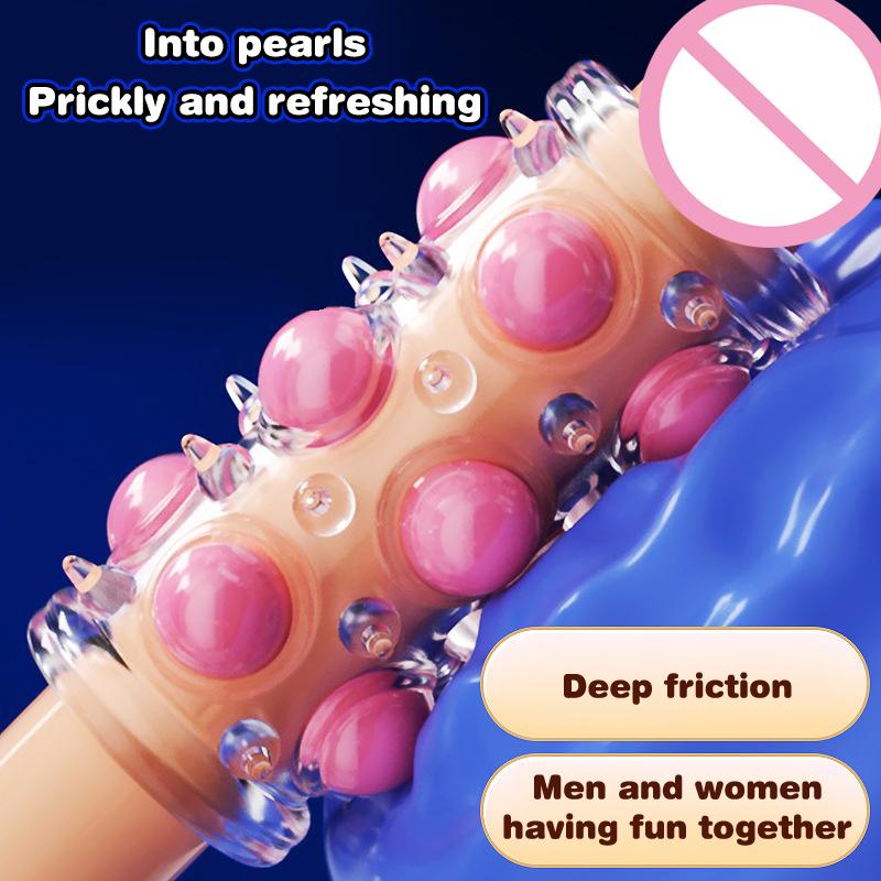 Penis Ring Extension Sleeve Delay Ejaculation Stronger Erection Massager Adult Sex Toys Supplies For Men