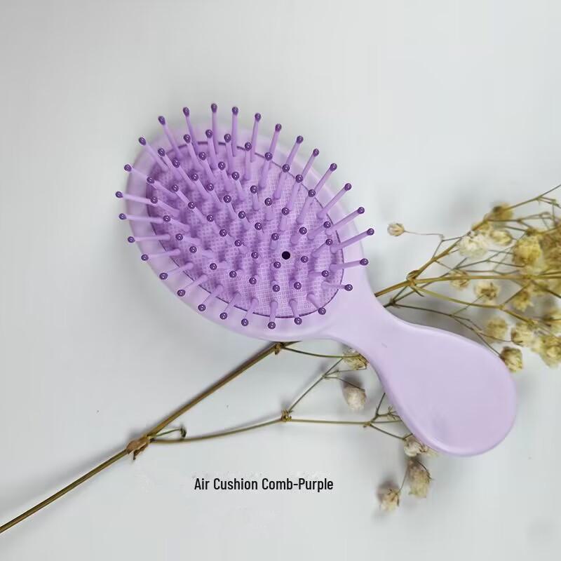 Portable Macaron Air Cushion Massage Comb for Students - Compact Beauty Hair Tool