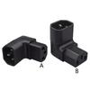 IEC320 C14 auf C13 Winkelstecker C14 3-polig männlich auf C15 weiblich Seitenwinkel Konverterstecker Adapter für PC