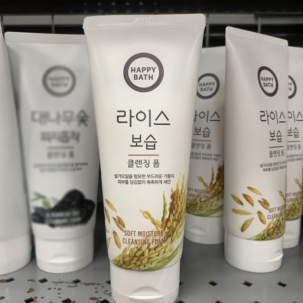 

Happybath Увлажняющая очищающая пенка с рисом 200 г, корейская косметическая косметика