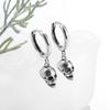 Orecchini Teschio Placcati Argento Orecchini Gotici Testa di Fantasma Ipoallergenici per Uomo e Donna Gioielli di Halloween Punk Rock di Tendenza