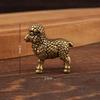 1PC Solid Brass Body Brass Animal Craft Flat Base Frame Feng Shui Decor  Study Table Decor