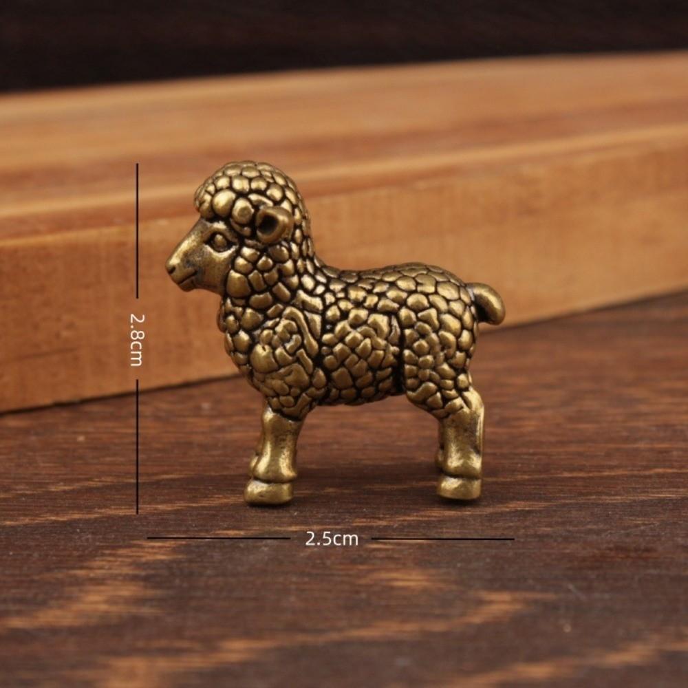 1PC Solid Brass Body Brass Animal Craft Flat Base Frame Feng Shui Decor Study Table Decor