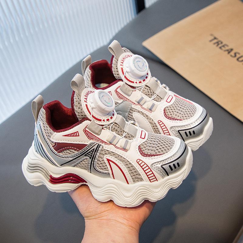 

Children s sports shoes men s shoes 2025 spring new middle-aged and older children s mesh casual shoes running shoes girls dad shoes 37