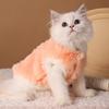 Cats Fuzzy Vest Winter Warm Outfit Cat Daily Outing Clothes Fluffy Pets Coat Cute Dog Sweater for Girl Boy Kittens Puppies Small Dogs