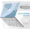 Coque de protection pour MacBook Air 13" - BOOLING - M4 M3 M2 - Antidérapante - Motif Fluide Bleu - PC Rigide