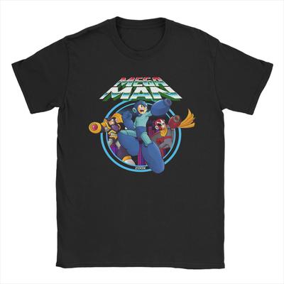 Men Women's Megaman X Vintage Mega Gaming T Shirt  100% Cotton Clothes Cool Short Sleeve Crew Neck Tee Shirt Adult T-Shirts