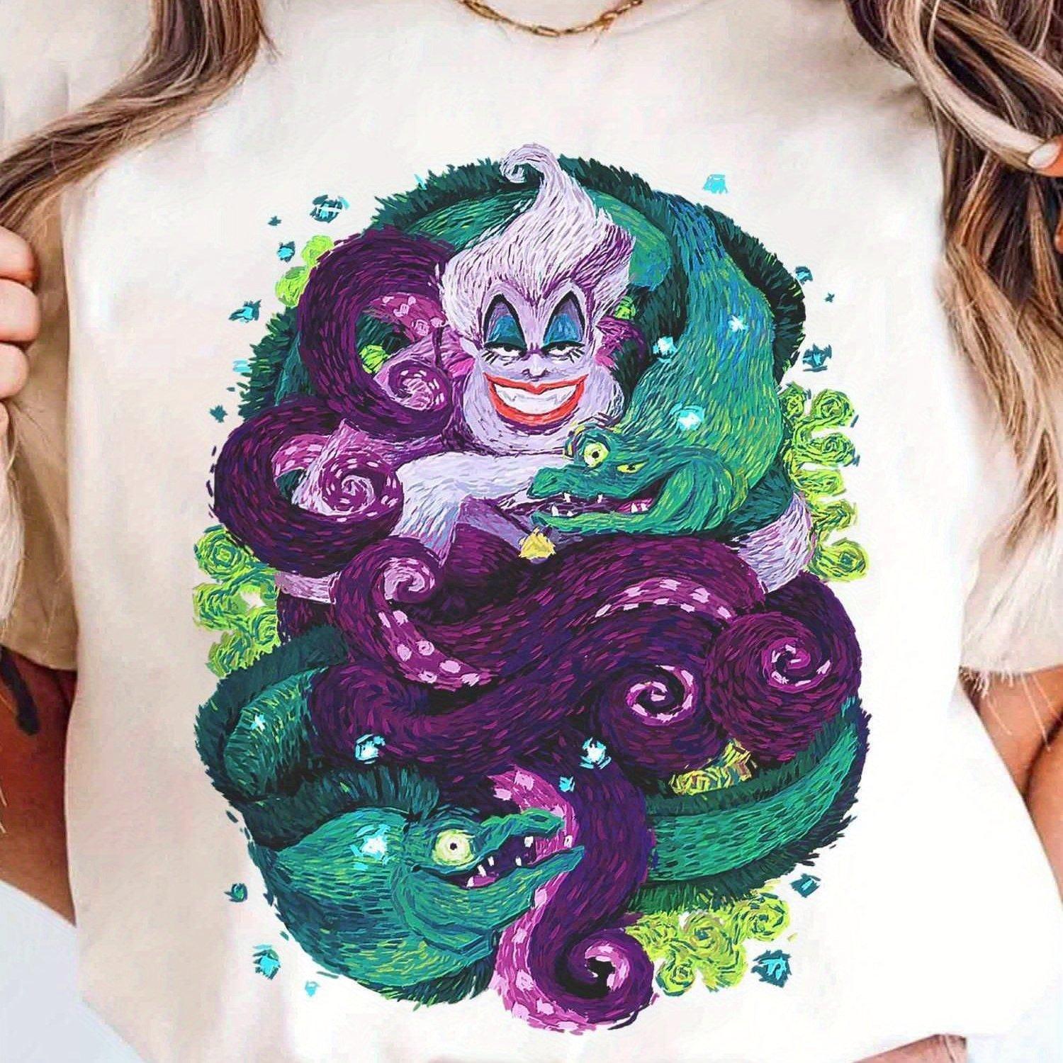 Womens Ursula Haiwu Tshirt Womens Tshirt All Season Unisexs and Womens Pure Cotton Casual Fashion Retro Clothing S