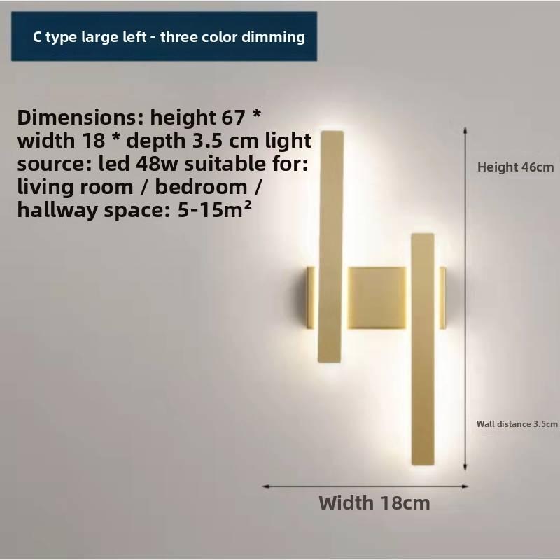 Modern Minimalist Wall Lamp With Led Light For Bedroom And Living Room Decor