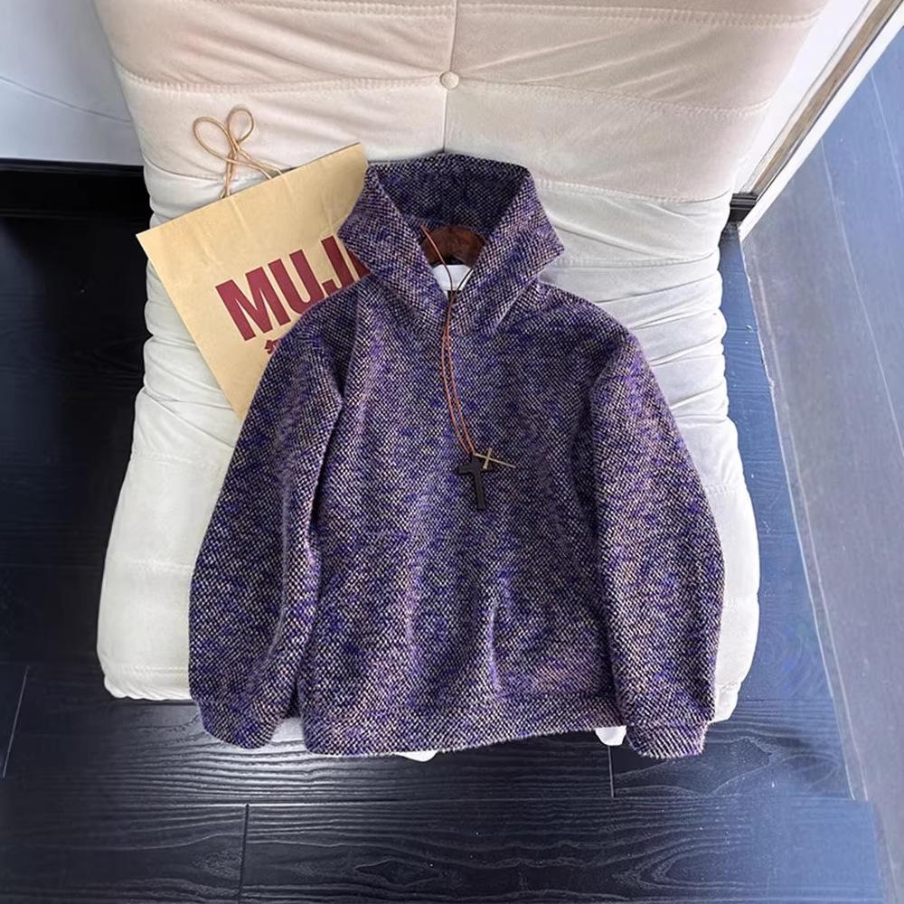 

Cleanfit Men s Monet Purple Plush Knit Hoodie - Autumn/Winter Heavyweight Style M фіолетовий