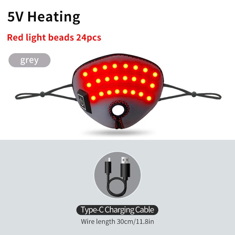 Terapia Czerwonym Światłem Masażer Nosowy Opaska Grzana Maska Szybkie Ogrzewanie Ulgę w Zatkaniu Nosa Zapaleniu Błony Śluzowej Nosa Oddychająca Uniwersalna Osłonka na Nos