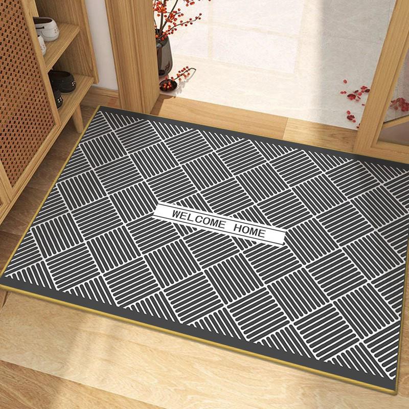 Modern Minimalist Non-Slip Diatom Mud Absorbent Door Mat for Bathroom and Toilet